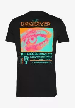 YOURTURNUNISEX OBSERVER - T-shirt Med Print - Black
