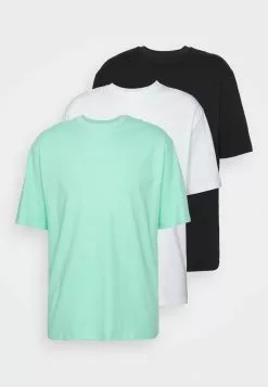 YOURTURNUNISEX 3 PACK - T-shirt - Bas - White/mint/black -YOURTURN Affär 233351a62236459a996e1a031bd0d8cd