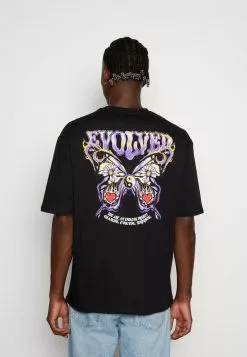 YOURTURNUnisex - T-shirt Med Print - Black