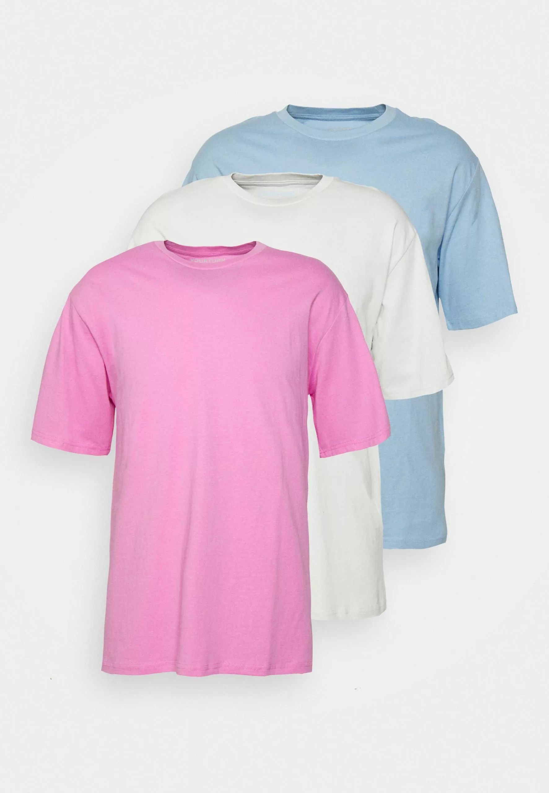 YOURTURNUNISEX 3 PACK - T-shirt - Bas - Light Blue/grey/pink 9 YOURTURNUNISEX 3 PACK - T-shirt - Bas - Light Blue/grey/pink - Bild 7