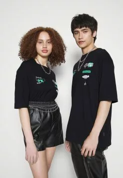 YOURTURNUNISEX - T-shirt Med Print - Black