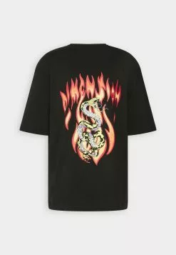 YOURTURNUNISEX - T-shirt Med Print - Black