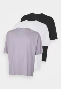 YOURTURNUNISEX 3 PACK - T-shirt - Bas - White/lilac/black -YOURTURN Affär 74a88e3257534b588c923bdfe378d85a