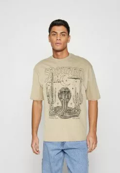 YOURTURNUNISEX - T-shirt Med Print - Tan