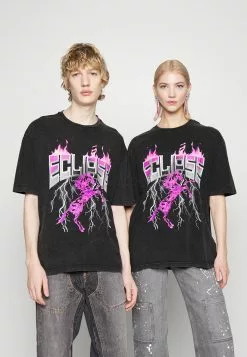 YOURTURNUNISEX - T-shirt Med Print - Black