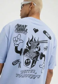 YOURTURNUNISEX - T-shirt Med Print - Light Blue -YOURTURN Affär 95ec4f40025a4561848256e1c3137aff