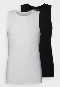 YOURTURNSLIM FIT RIBBED TANK UNISEX 2 PACK - Linne - White/black -YOURTURN Affär 9bef1e2c291b408494d2cd2eeb9b8cc1